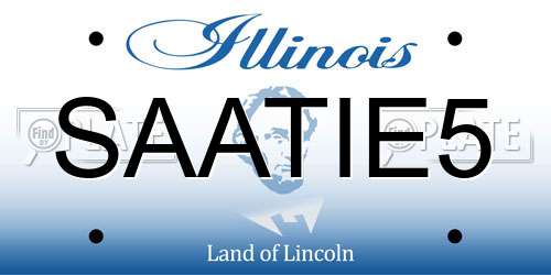 SAATIE5 Illinois License Plate