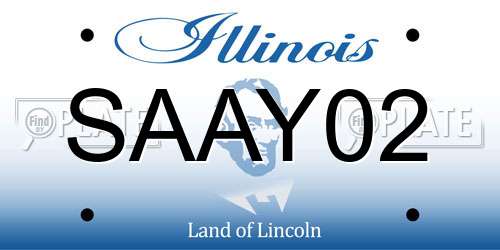SAAY02 Illinois License Plate