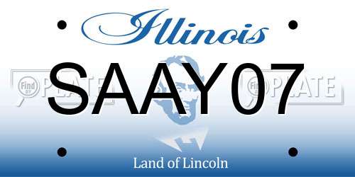 SAAY07 Illinois License Plate