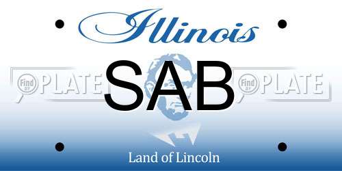 SAB Illinois License Plate