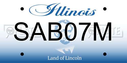 SAB07M Illinois License Plate