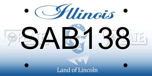 SAB138 Illinois License Plate