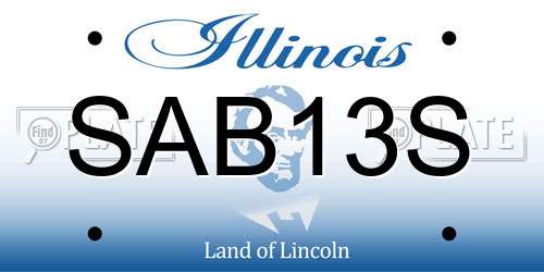 SAB13S Illinois License Plate