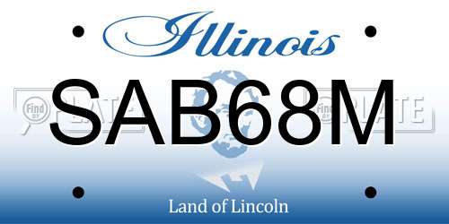 SAB68M Illinois License Plate