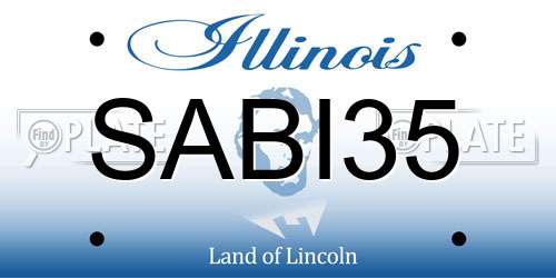 SABI35 Illinois License Plate