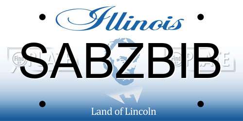 SABZBIB Illinois License Plate