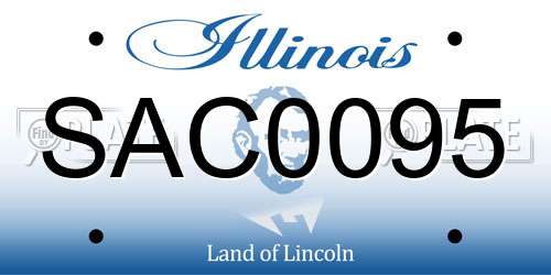 SAC0095 Illinois License Plate