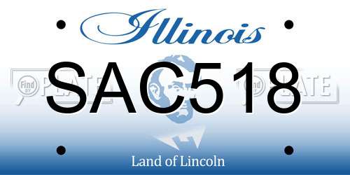 SAC518 Illinois License Plate