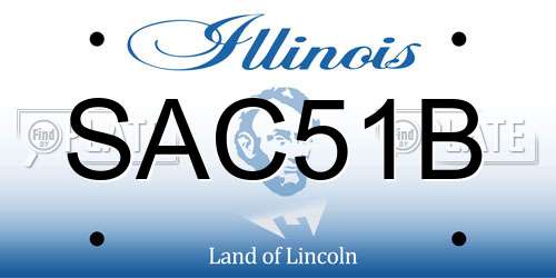 SAC51B Illinois License Plate