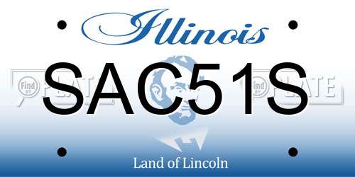 SAC51S Illinois License Plate