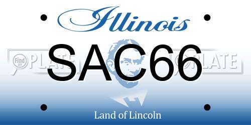SAC66 Illinois License Plate