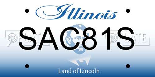 SAC81S Illinois License Plate