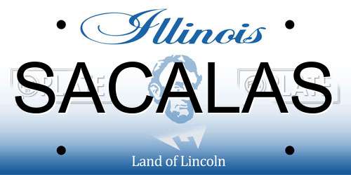 SACALAS Illinois License Plate