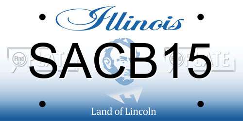 SACB15 Illinois License Plate