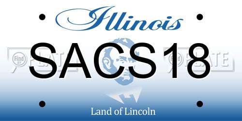 SACS18 Illinois License Plate
