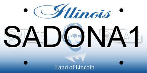 SADONA1 Illinois License Plate