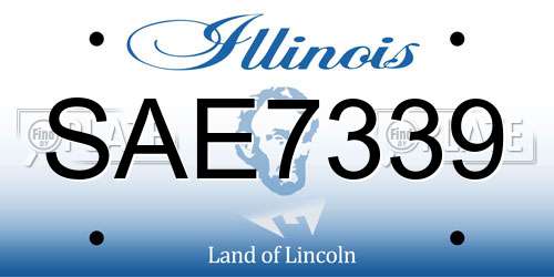 SAE7339 Illinois License Plate