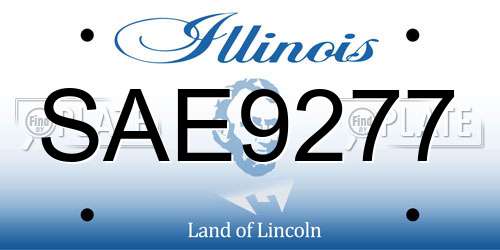 SAE9277 Illinois License Plate