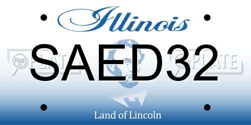 SAED32 Illinois License Plate