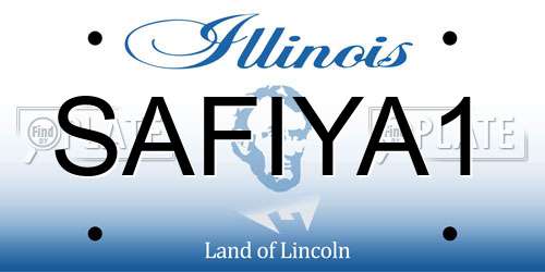 SAFIYA1 Illinois License Plate