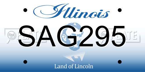 SAG295 Illinois License Plate