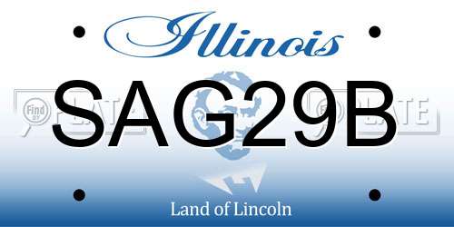 SAG29B Illinois License Plate
