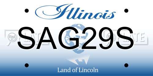 SAG29S Illinois License Plate
