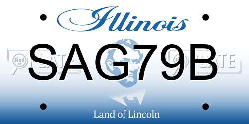 SAG79B Illinois License Plate
