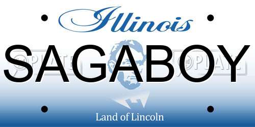 SAGABOY Illinois License Plate