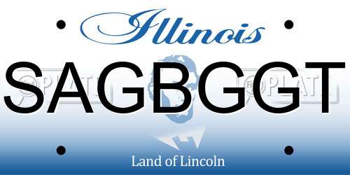SAGBGGT Illinois License Plate