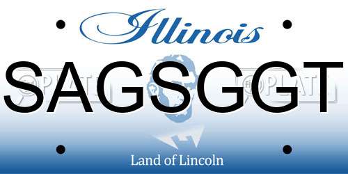 SAGSGGT Illinois License Plate