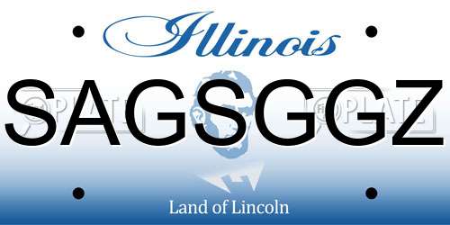 SAGSGGZ Illinois License Plate