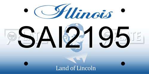 SAI2195 Illinois License Plate