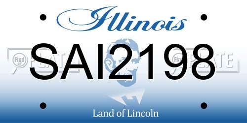 SAI2198 Illinois License Plate