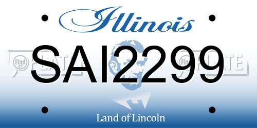 SAI2299 Illinois License Plate