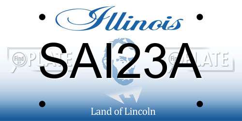 SAI23A Illinois License Plate