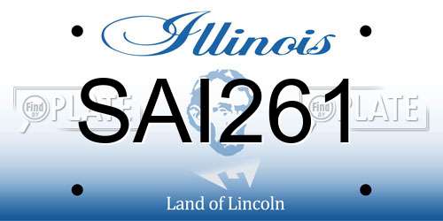 SAI261 Illinois License Plate