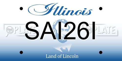 SAI26I Illinois License Plate