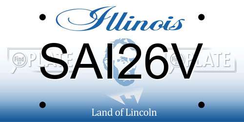 SAI26V Illinois License Plate