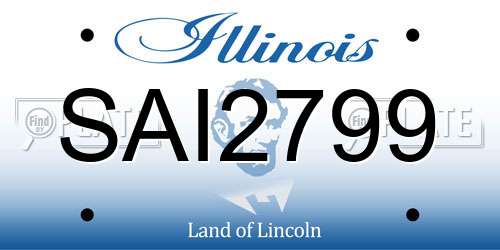 SAI2799 Illinois License Plate