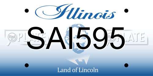 SAI595 Illinois License Plate