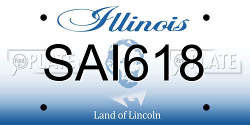 SAI618 Illinois License Plate