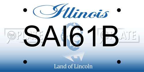 SAI61B Illinois License Plate