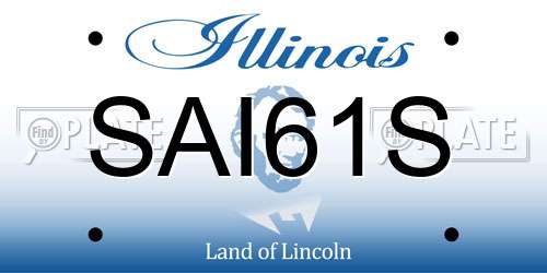 SAI61S Illinois License Plate