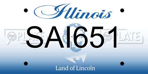 SAI651 Illinois License Plate