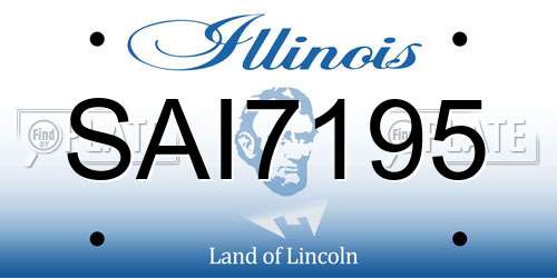 SAI7195 Illinois License Plate