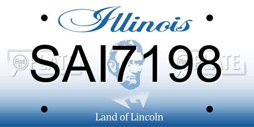 SAI7198 Illinois License Plate