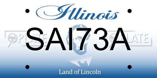 SAI73A Illinois License Plate