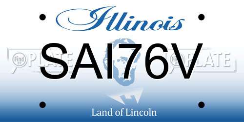 SAI76V Illinois License Plate