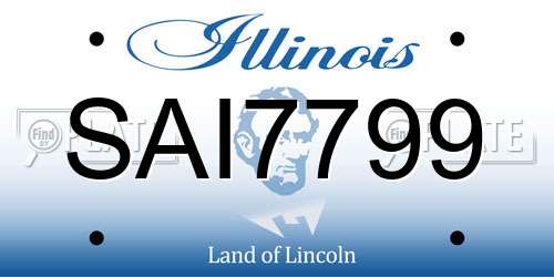 SAI7799 Illinois License Plate